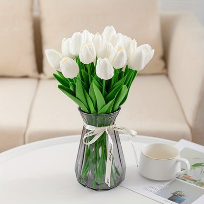 Bouquet de 10 Tulipes Artificielles Élégantes  Réalistes et Durables