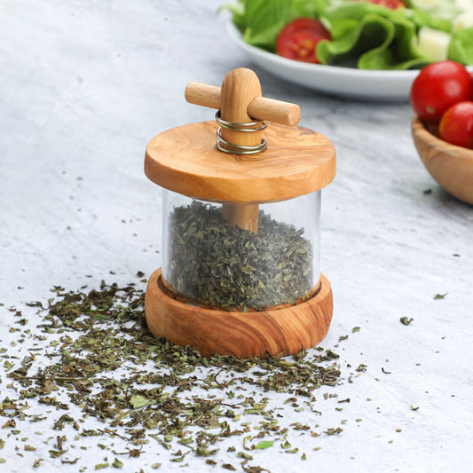 Moulin à herbes de Provence En bois d'olivier