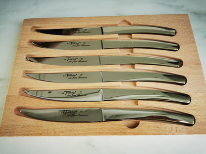 Coffret de 6 couteaux à steak Luxe THIERS Made in France - ALLWENEEDIS